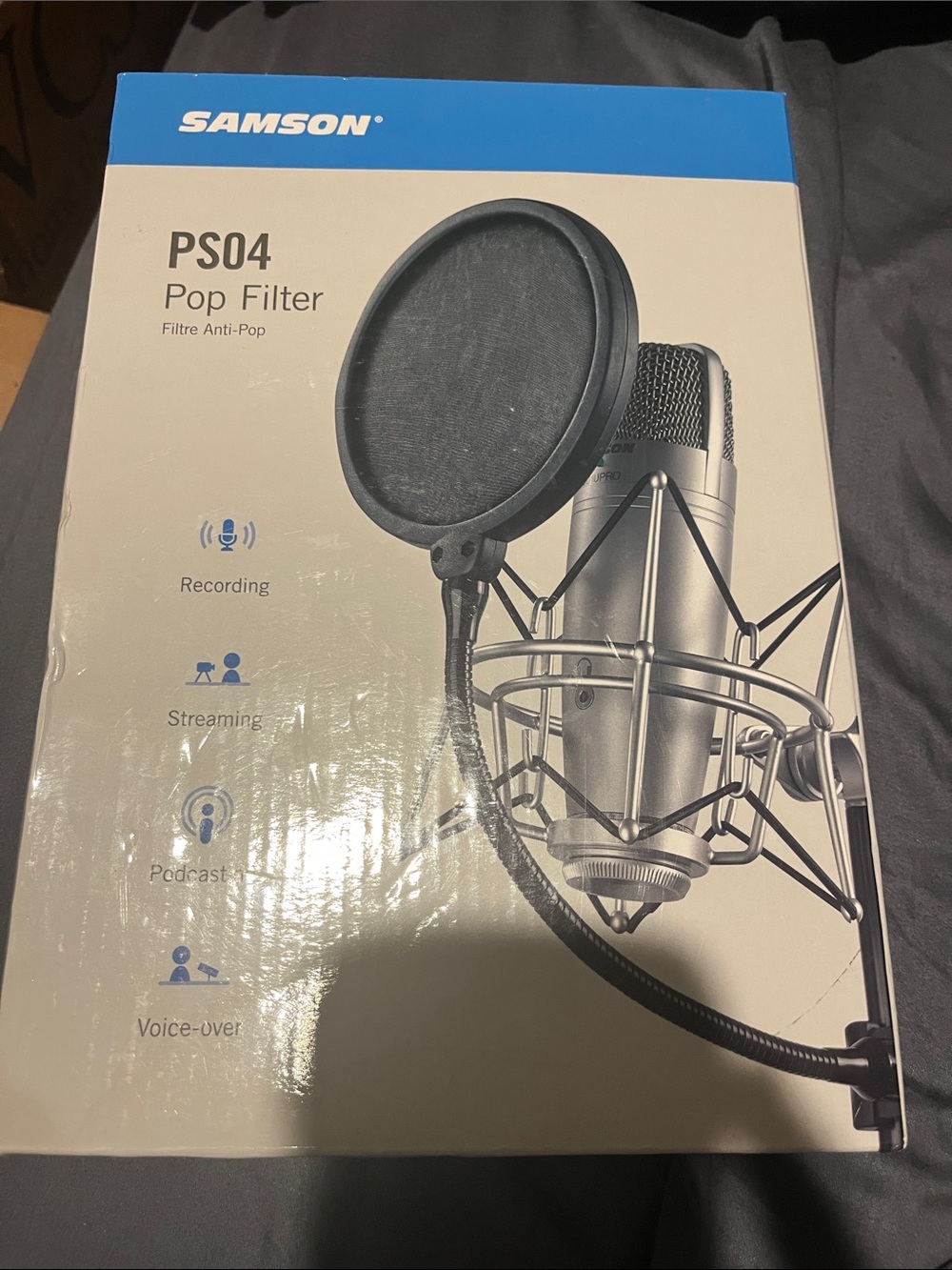PS04 Black Pop Filter for Recording & Streaming